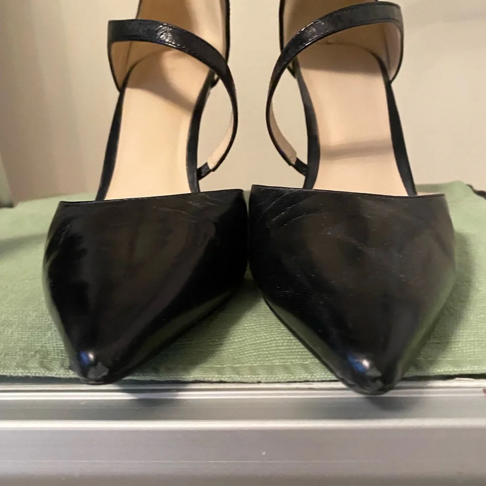 Nine West Elegant Black Ankle Strap Heels - Picture 4 of 10